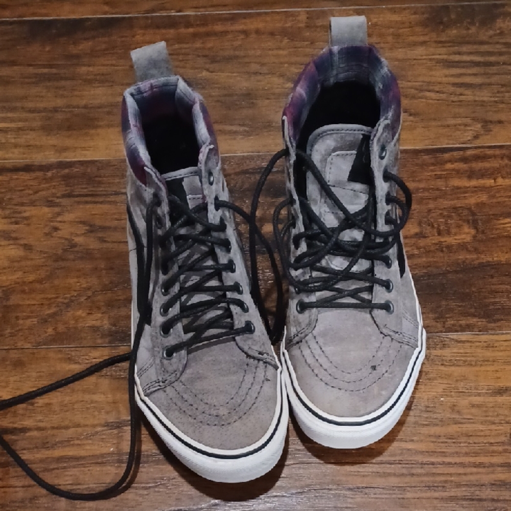 Vans Gray High-Tops with Black Interior